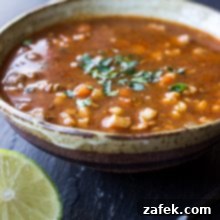 A bowl of freshly made Pozole