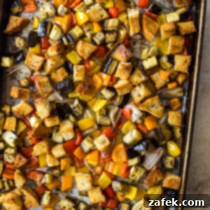 Sheet Pan Roasted Vegetable Panzanella