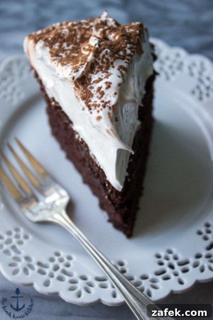 Slice of Devil Dog Cake on a plate