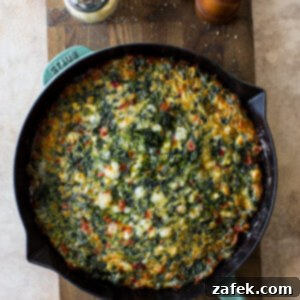Cheesy Greek Spinach Egg Bake