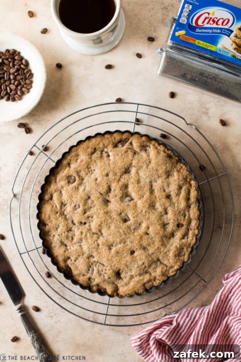 Espresso Chocolate Chunk Shortbread on a white plate