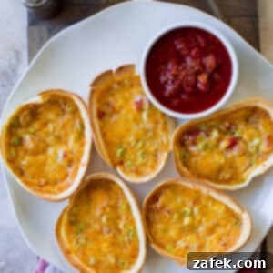 Loaded Mexican Quiche Boats 9 Mexican Taco Boat Quiches recipe image