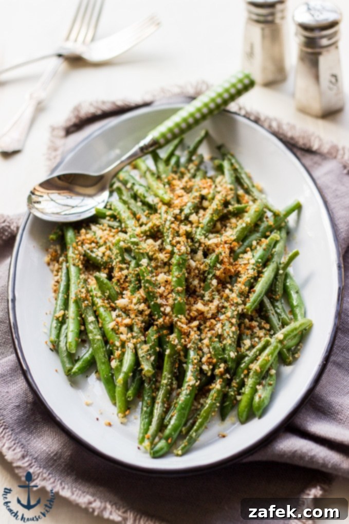 Crispy Green Beans with Zesty Horseradish Panko 3 Green Beans with Horseradish Panko Crumbs
