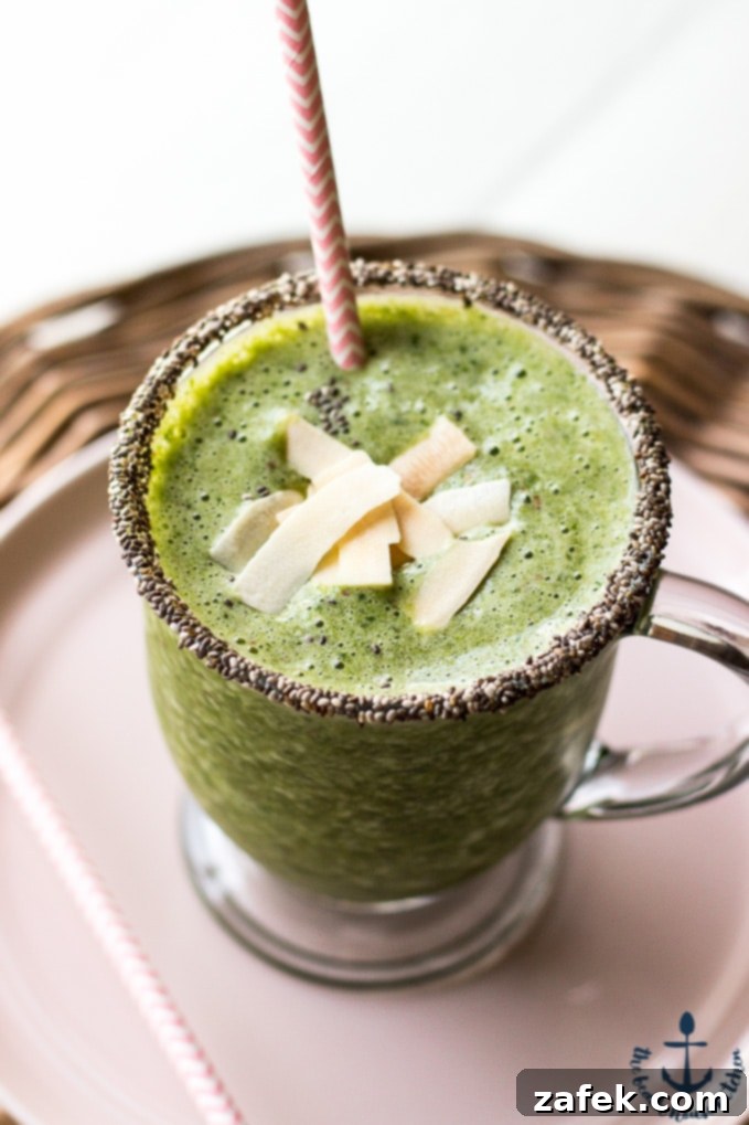 Paradise Green Fusion 3 Tropical Green Twist Smoothie - Fresh Ingredients