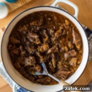 French Onion Pot Roast in a Dutch Oven