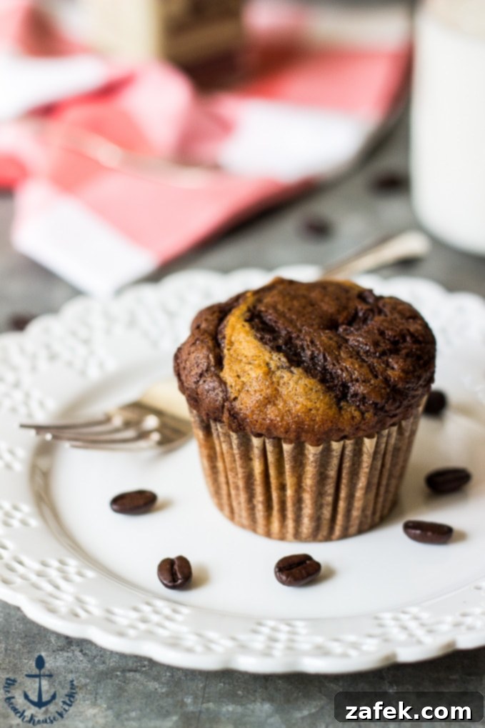 Chocolate Espresso Banana Muffins