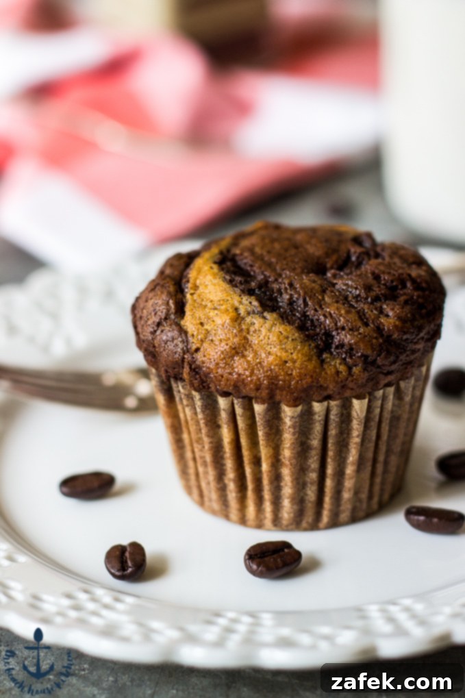Chocolate Espresso Banana Muffins