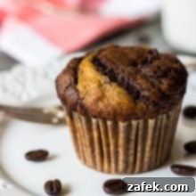 Chocolate Espresso Banana Muffins
