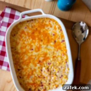 Pimento Cheese Creamy Corn dish ready to serve.