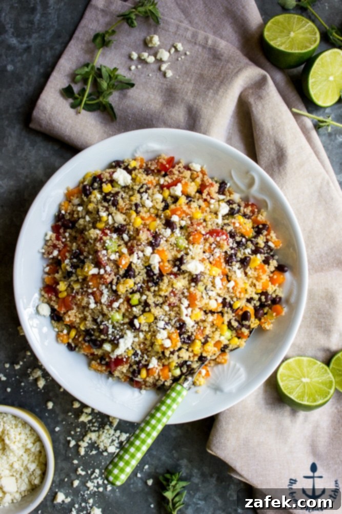 15 Must-Have Summer Essentials 11 Southwestern Quinoa Salad with Lime Dressing and Cotija Cheese