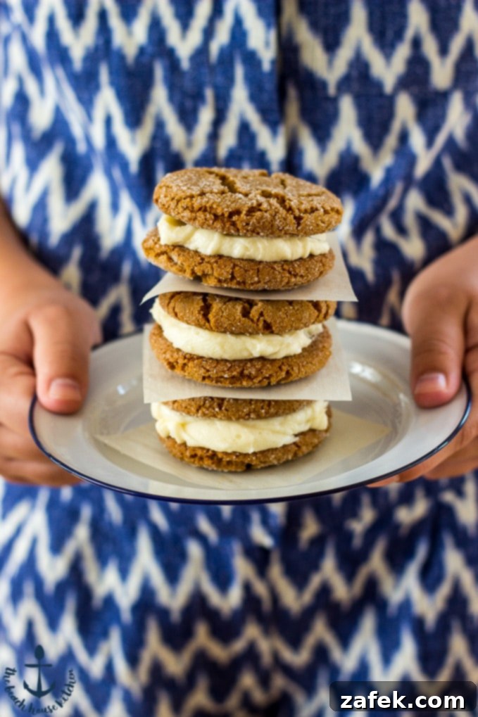 Lemon Gingersnap Sandwich Cookies